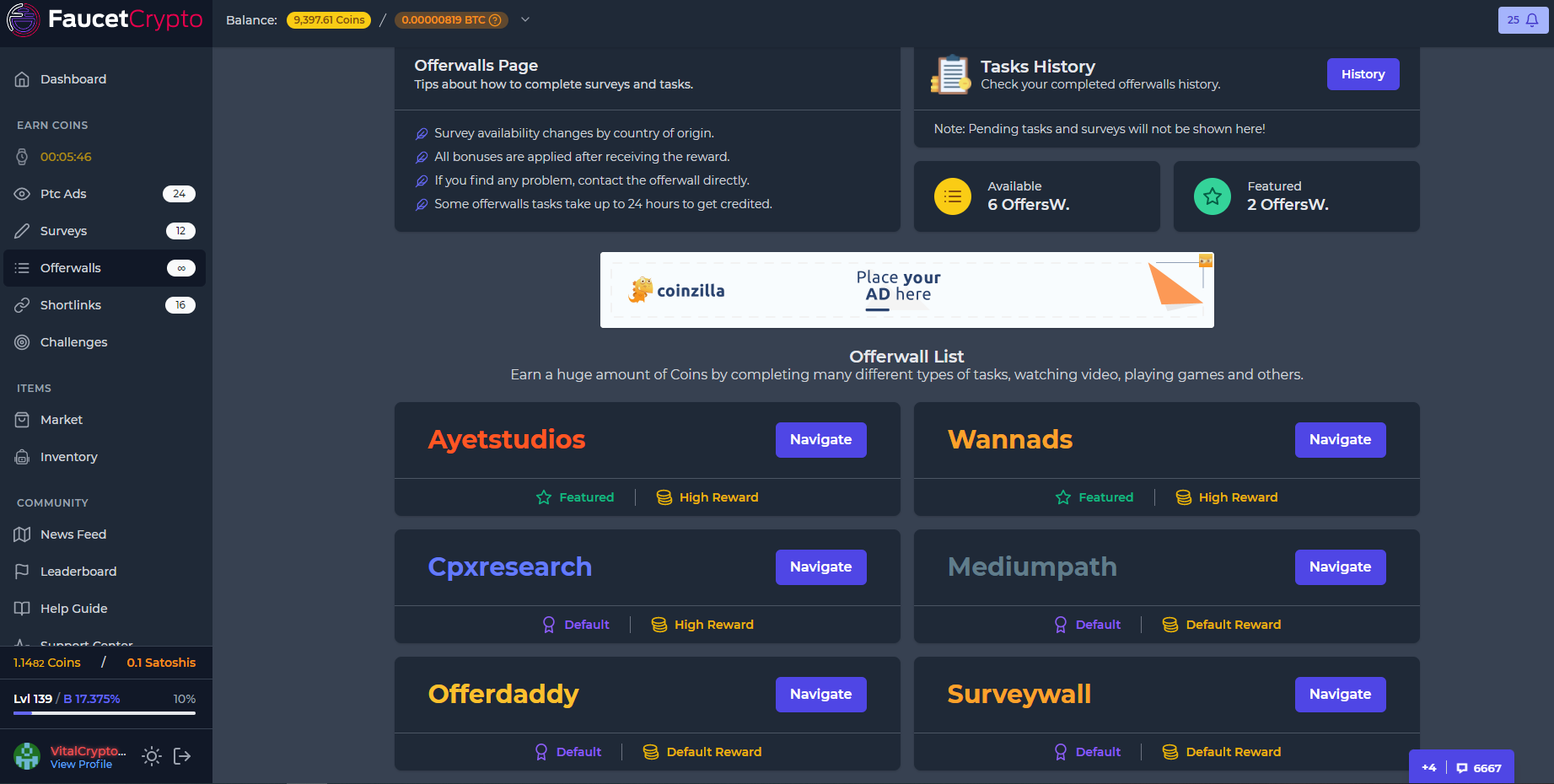 Platform screenshot