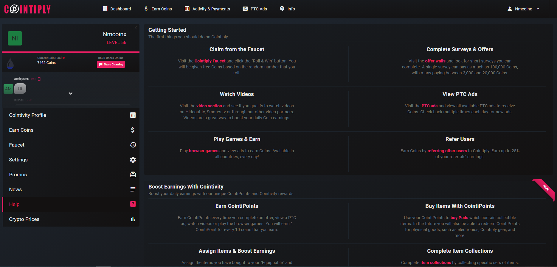 Platform screenshot
