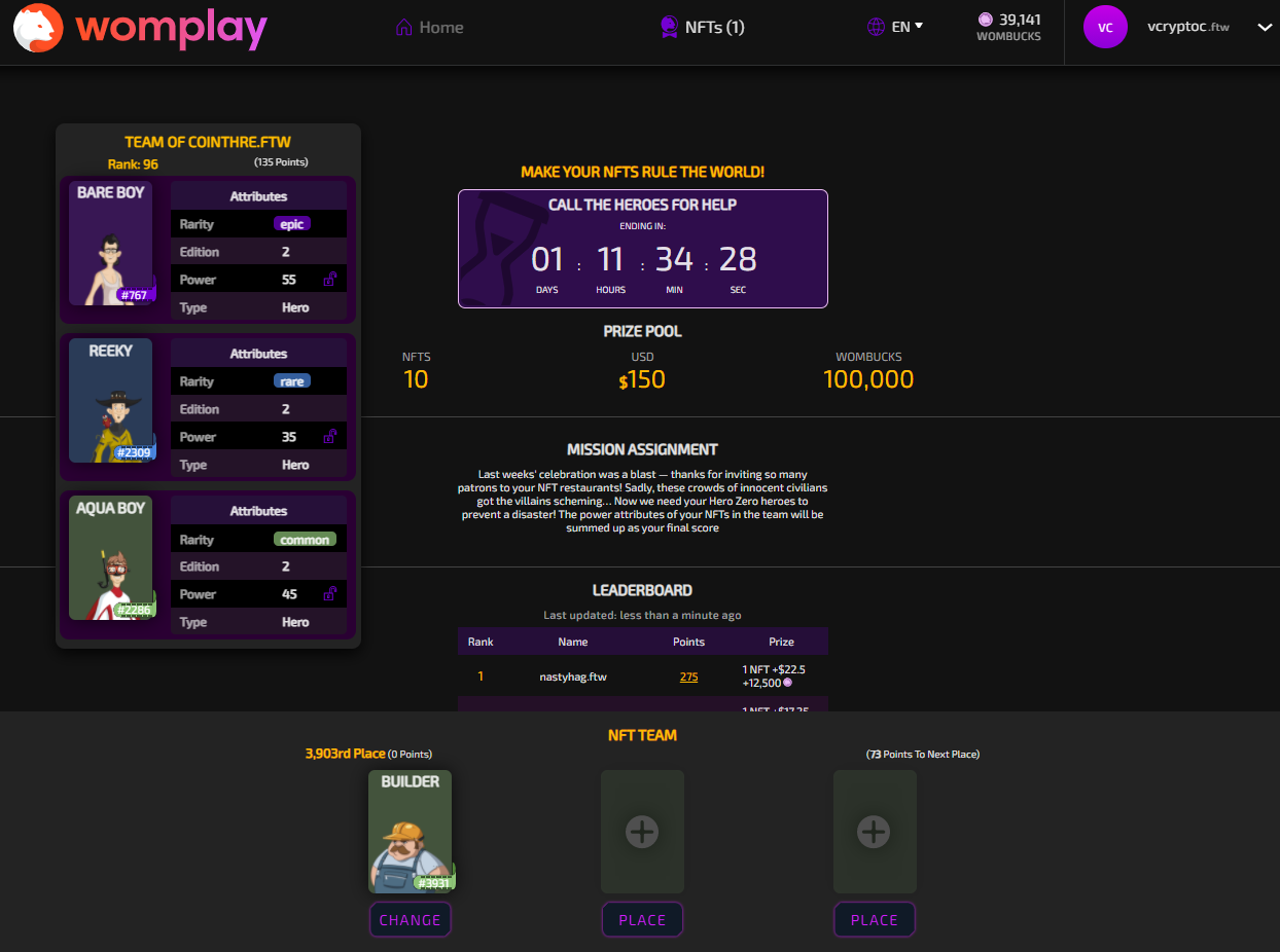 Platform screenshot