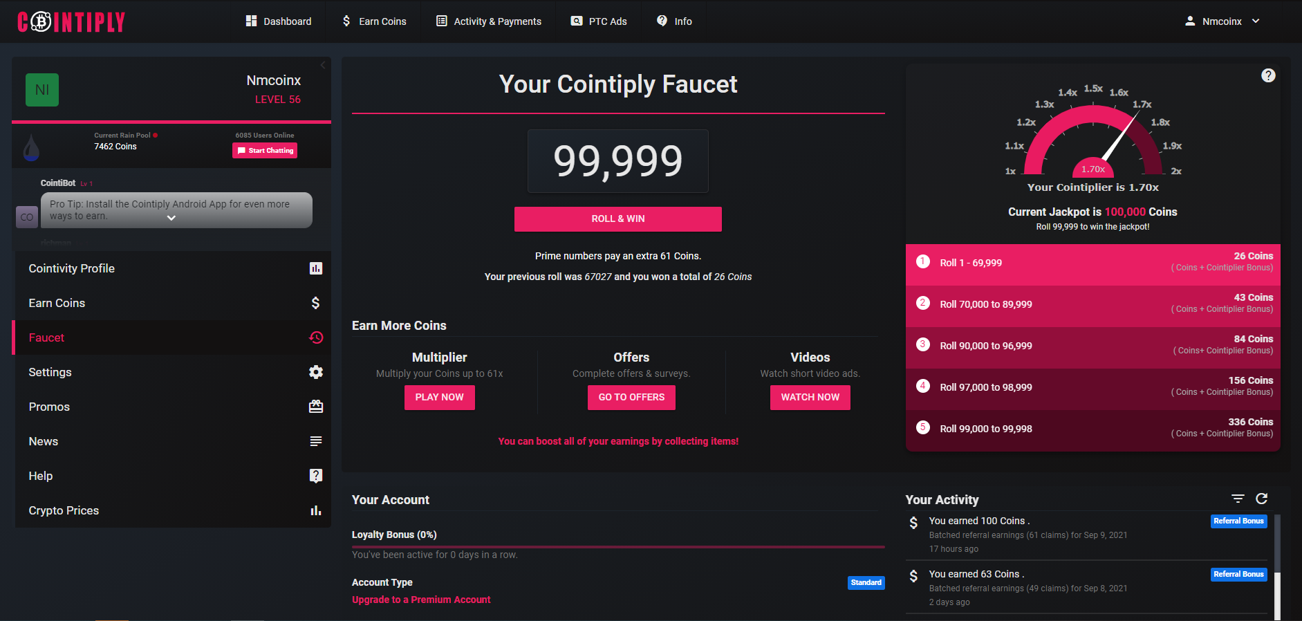 Platform screenshot