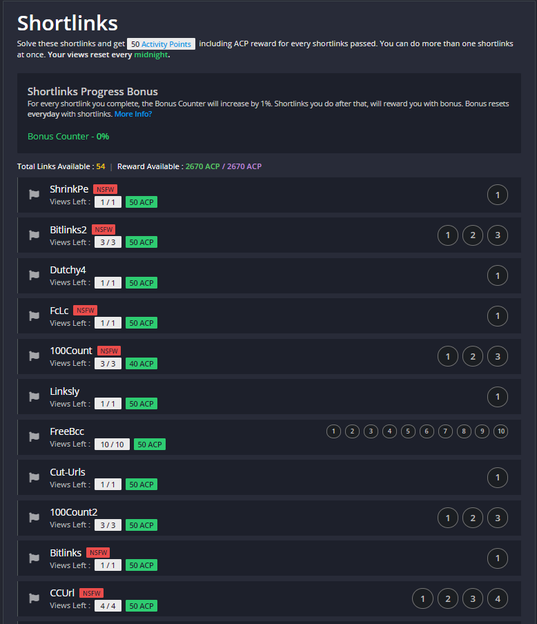 Platform screenshot