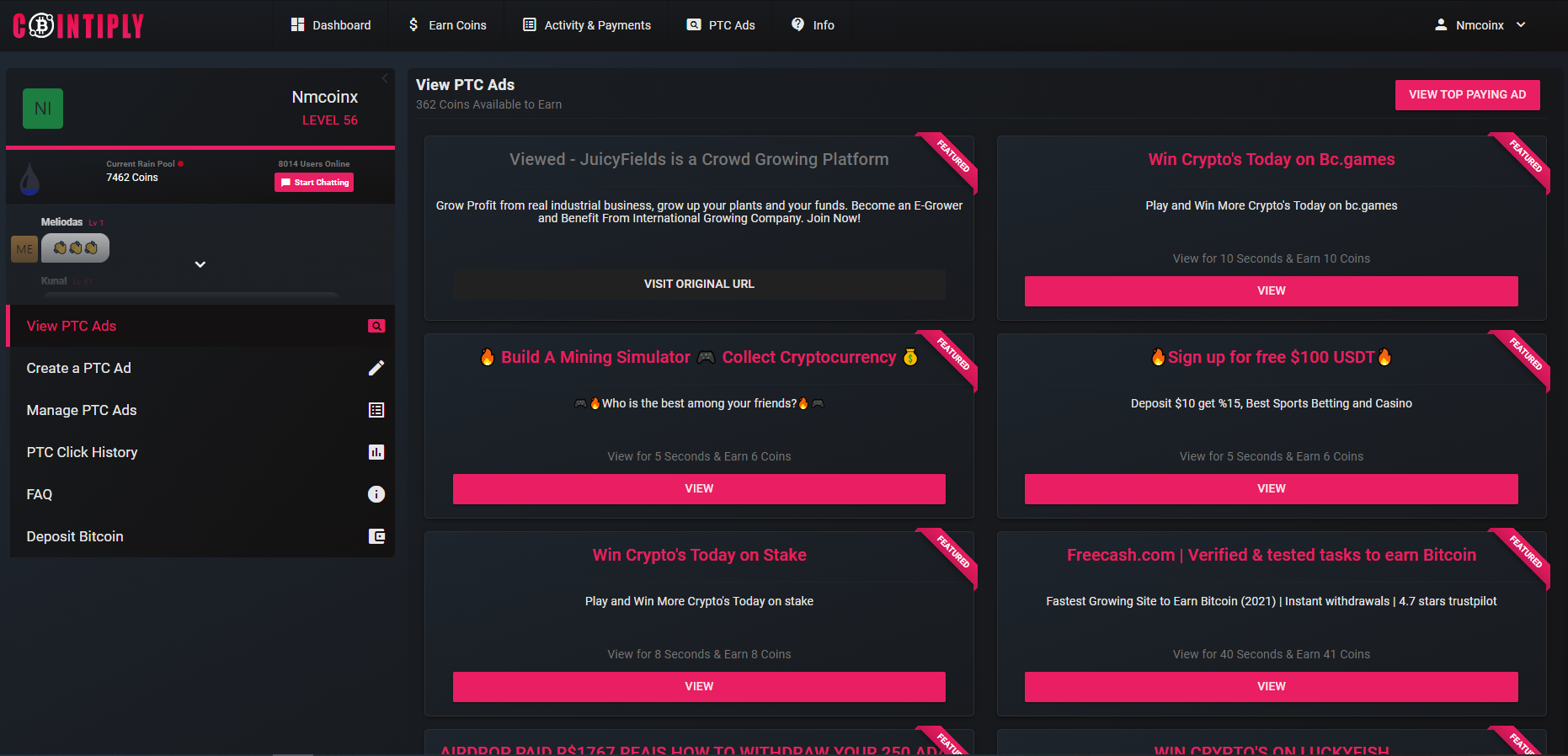 Platform screenshot