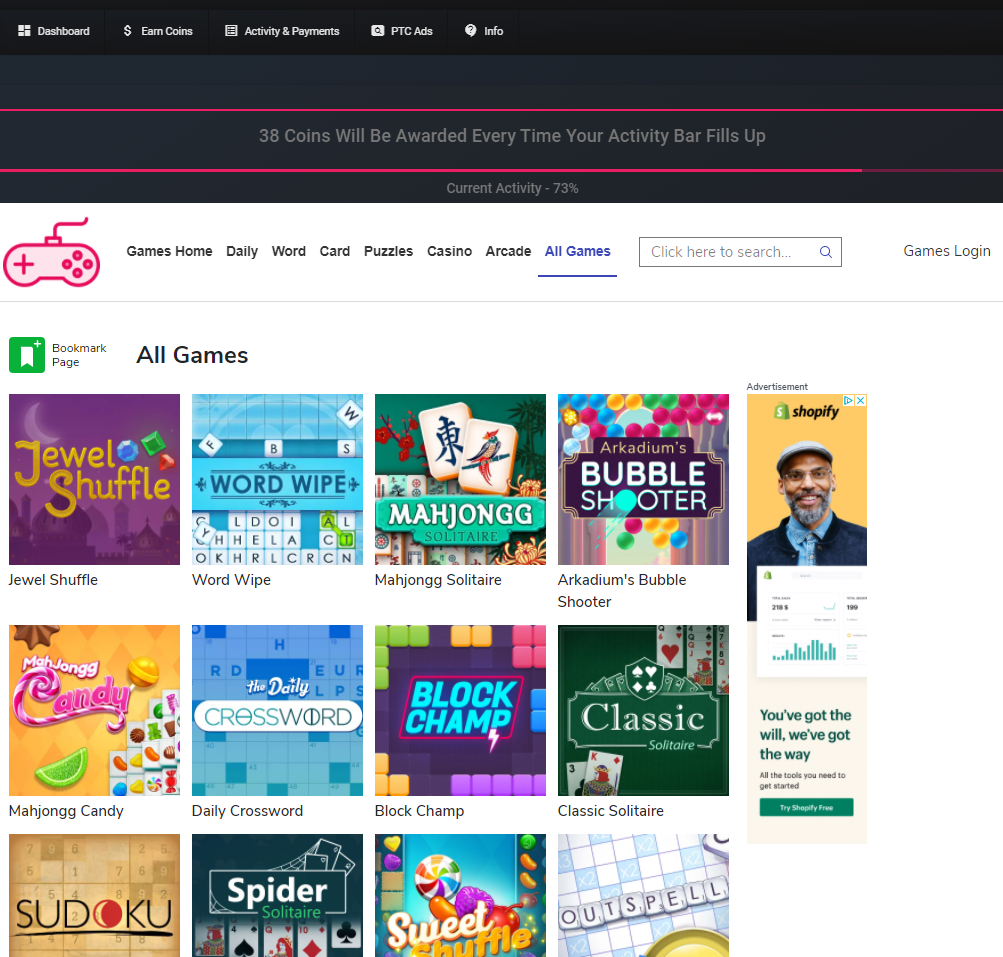 Platform screenshot